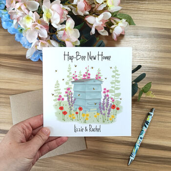 Personalised Bee Hive New Home Card, 4 of 8