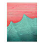 Risograph Waves Abstract Green Red Wall Art Print, thumbnail 6 of 6