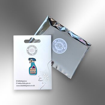 Misogynist Repellent Detergent Shaped Spray, Feminist Enamel Lapel Pin, 6 of 9