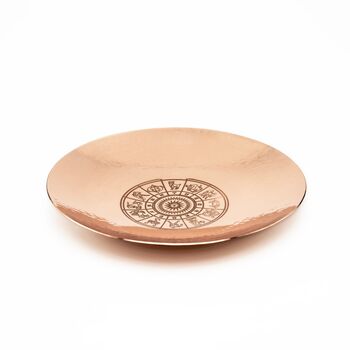 Copper Zodiac Plate – Hand‑Hammered Celestial Dish, 10 of 11
