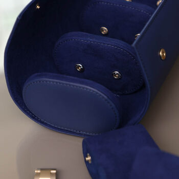 Personalised Luxury Midnight Blue Trio Watch Case, 5 of 9