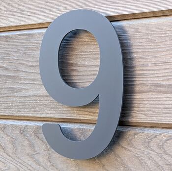 Modern Grey House Numbers 200mm Acrylic Floating, 12 of 12