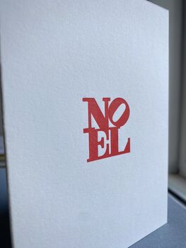 Noel Letterpress Hand Printed Christmas Card, 3 of 4