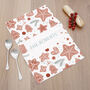 Personalised Gingerbread Wallpaper Tea Towel, thumbnail 5 of 6