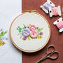 Pastel Bouquet Embroidery Hoop Kit, thumbnail 4 of 7