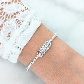 Sterling Silver Milestone Birthday Bracelet In Various Ages, 5 of 12