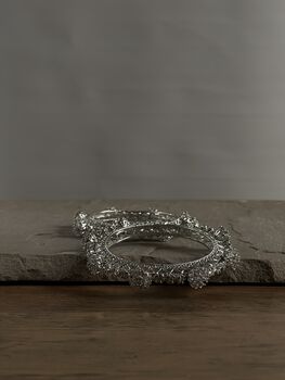 Elle Silver Bangles Set, 4 of 6