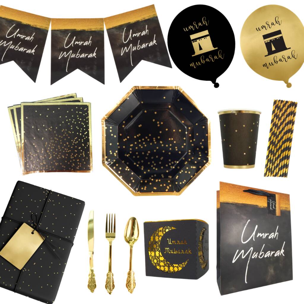 Umrah Black And Gold Party In A Box Decorations, 1 of 10