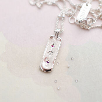 Sentimental Family Birthstone Personalised Bar Necklace, 6 of 12