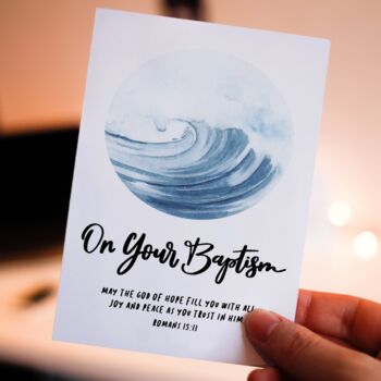 On Your Baptism Watercolour Card Baptism Card, 7 of 7