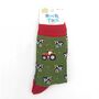 Men's Bamboo Socks Christmas Tractor And Cows, thumbnail 5 of 5