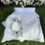Personalised Grey Baby Blanket And Koala Soft Toy, thumbnail 2 of 3