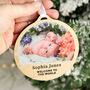 Baby's First Christmas Wooden Photo Bauble, thumbnail 2 of 2