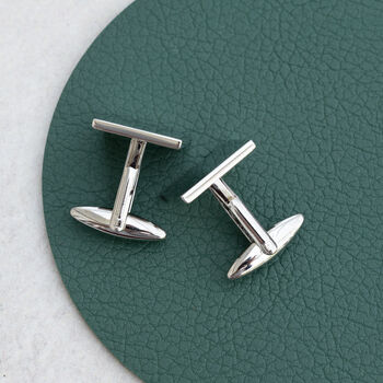 Personalised Classic Silver Plated Square Cufflink Set, 4 of 7