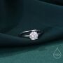 Sterling Silver One Carat Moissanite Diamond Classic Single Stone Engagement Ring, thumbnail 1 of 12