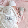 Personalised Bunny Comforter And Bunny Sherpa Blanket Set, thumbnail 4 of 12