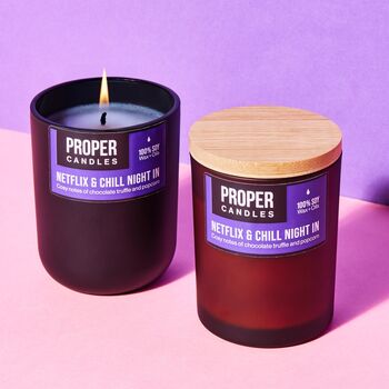 Netflix And Chill Chocolate + Truffle Scented Soy Wax Candle, 9 of 11