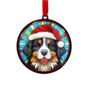 Bernese Mountain Dog In Santa Hat Suncatcher Decoration, thumbnail 6 of 6