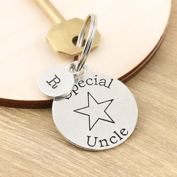 Uncle Gift Personalised Pewter Keyring, 2 of 5