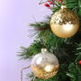 G Decor Elegant Gold Christmas Baubles, thumbnail 2 of 4