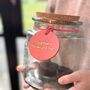 Personalised Leather Marble Jar Label For Kids, thumbnail 5 of 5