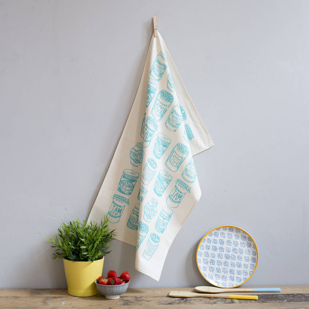 Jam Jars Tea Towel By Jane Katherine Houghton Designs