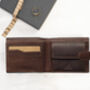 Personalised Thick Oiled Leather Wallet Rfid, thumbnail 3 of 10