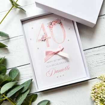 Personalised 40th Birthday Card In Pink, 8 of 12