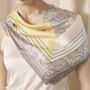 Yellow And Grey Paisley Colourful Scarf For Her, thumbnail 1 of 5
