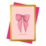 Pink Bow Birthday Foiled Card, thumbnail 2 of 2