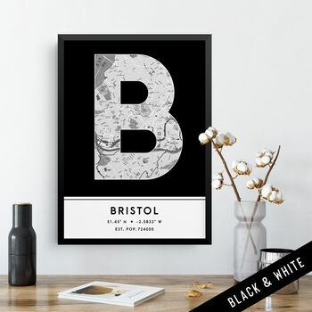 Bristol City Map Wall Art Print, 3 of 9