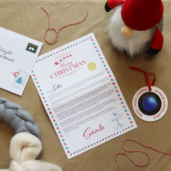 Personalised Letter From Santa With Santa Camera Bauble, 2 of 6
