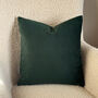 Luxury Super Soft Velvet Cushion Forest Green, thumbnail 3 of 4