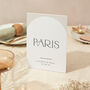 Wedding Table Name Sign A4 Sturdy Minimalist Arch, thumbnail 1 of 5