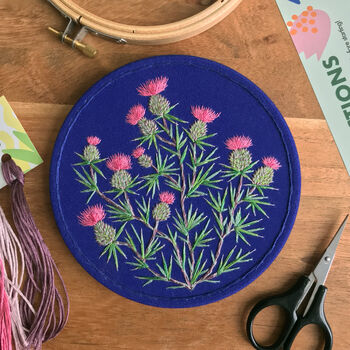 Scottish Thistles Embroidery Kit, 7 of 8