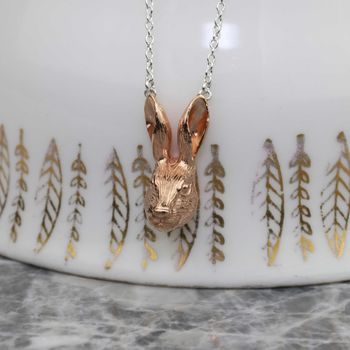 Sterling Silver Hare Pendant, 10 of 12