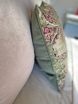 Pimpernel Aubergine William Morris 18' Cushion Cover, 5 of 6