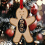 Wooden Christmas Personalised Family Gingerbread Bauble, thumbnail 3 of 6