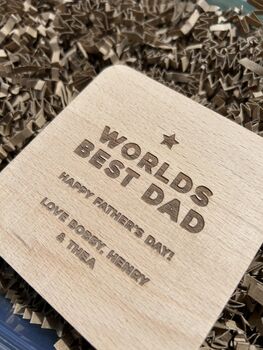 Personsalised Wooden Oak Beer Opener Coaster Gift, 4 of 4