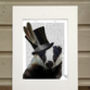 Badger In Top Hat, Book Print, Framed Or Unframed, thumbnail 2 of 6
