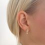 Triple Freshwater Pearl 18k Gold Plated Stud Earrings, thumbnail 1 of 3