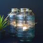 Shimmer Glass Lantern With A Gold Handle, thumbnail 1 of 4