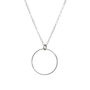 Long Sterling Silver Circle Necklace, thumbnail 2 of 4