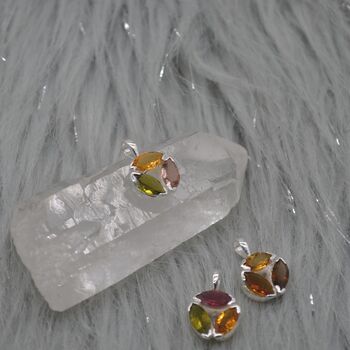 Pink Green Mixed Tourmaline Pendant: October Birthstone, 3 of 10