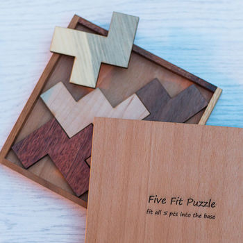 Five Fit Wooden Puzzle, 2 of 2