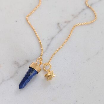 The En Pointe Lapis Lazuli Gemstone Necklace, 3 of 8