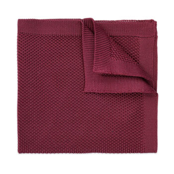 Wine Red Diamond End Knitted Neck Tie In 100% Soft Polyester, 7 of 11