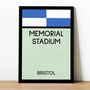 Memorial Stadium Monopoly Bristol Rovers Football Print, thumbnail 1 of 2