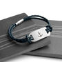 Personalised Men's Anchor Statement Leather Bracelet, thumbnail 4 of 11