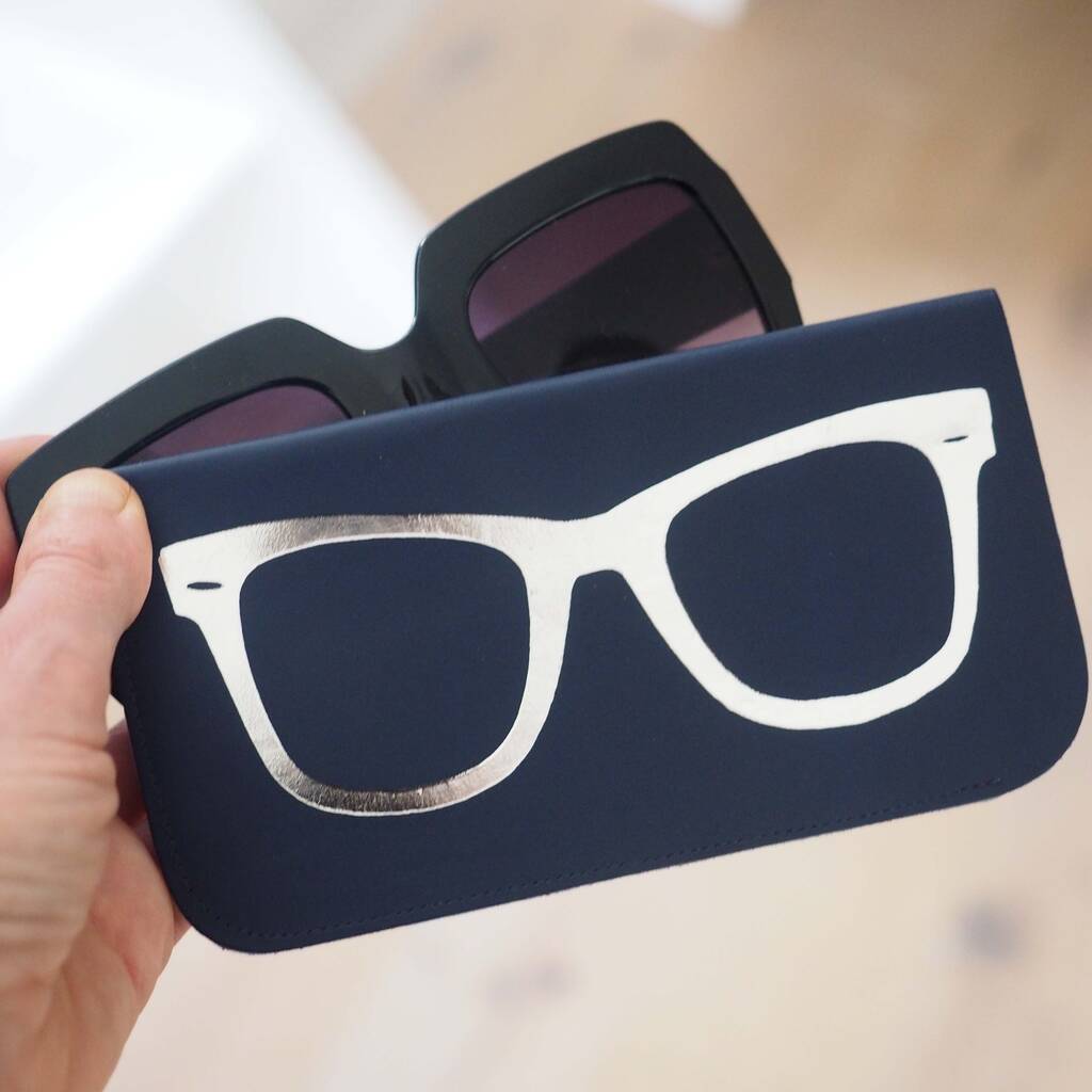 Navy Sunglasses Case